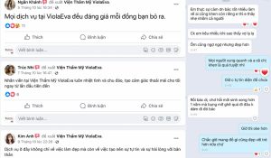 Feedback đánh giá tốt trên trang fanpage